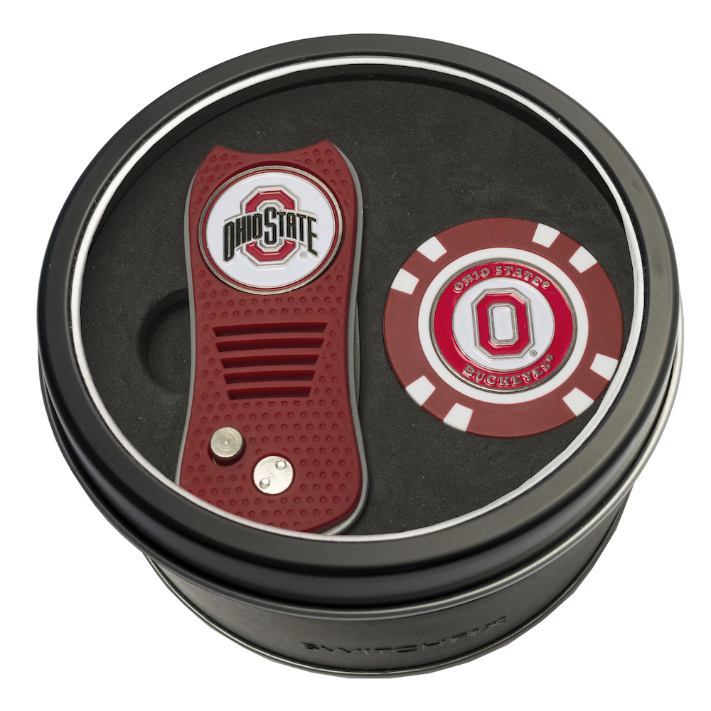 Ohio State Buckeyes Switchblade Divot Tool and Golf Chip Gift Pack