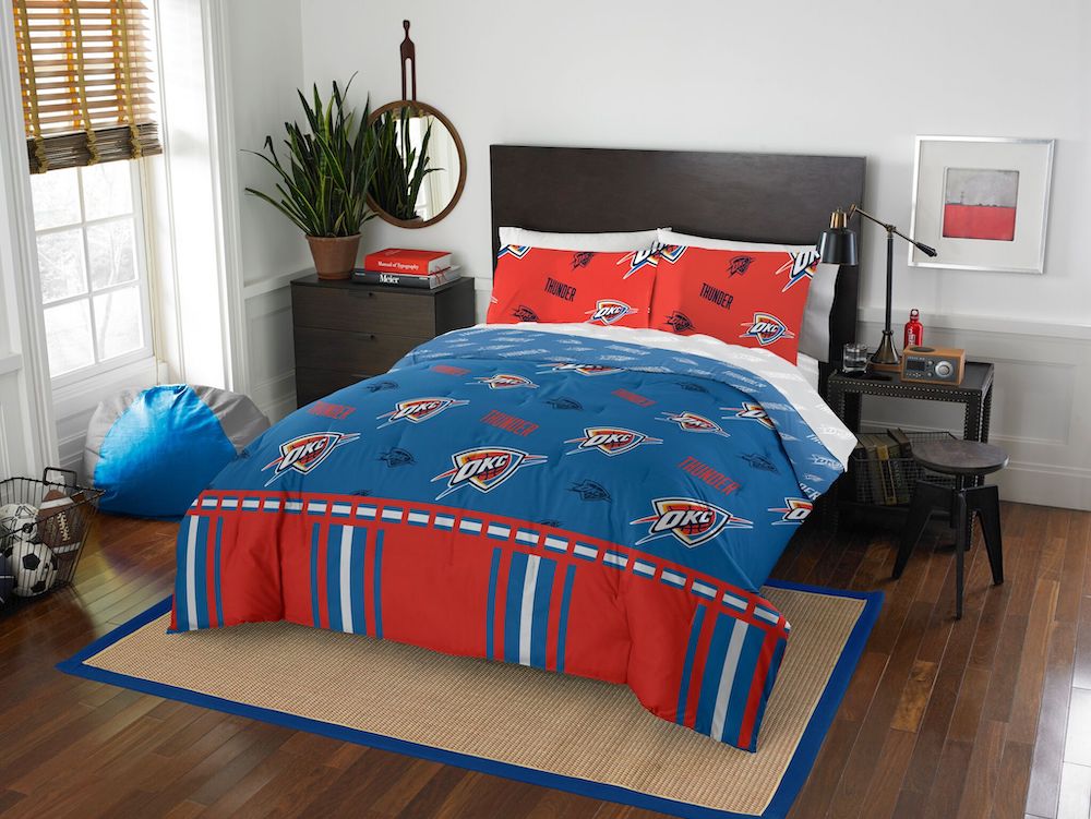 Oklahoma City Thunder QUEEN Bed in a Bag Set