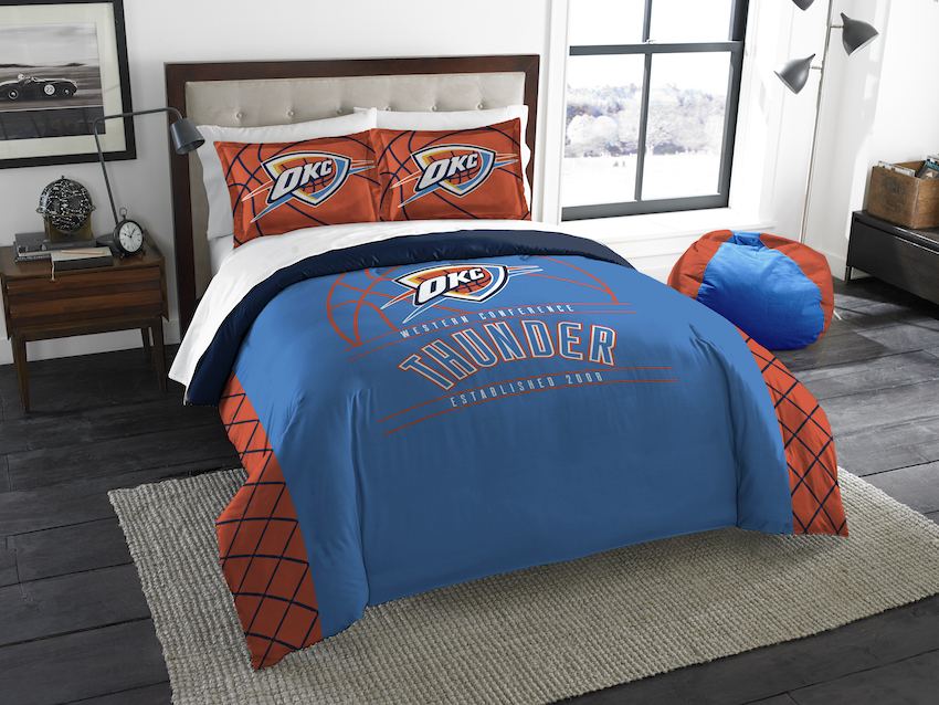 Oklahoma City Thunder QUEEN/FULL size Comforter and 2 Shams