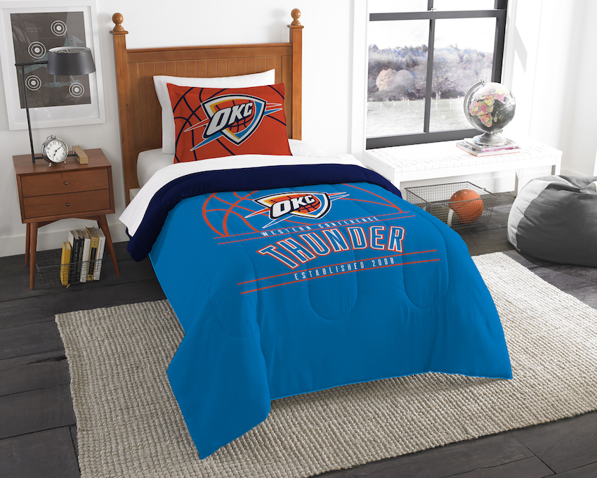 Oklahoma City Thunder Twin Comforter Set with Sham