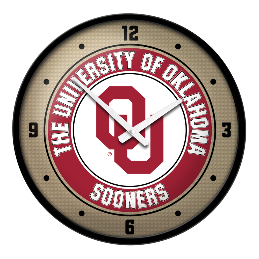 Oklahoma Sooners Modern Disc Wall Clock
