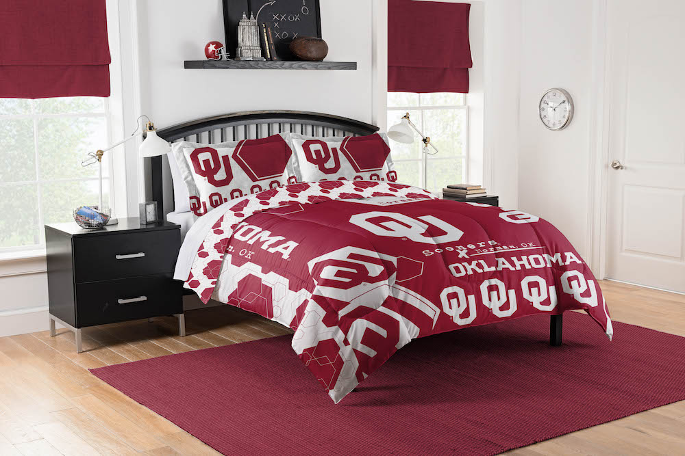 Oklahoma Sooners QUEEN/FULL size Comforter and 2 Shams