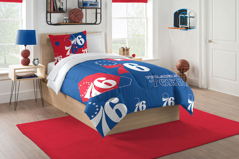 Philadelphia 76ers Twin Comforter Set with Sham