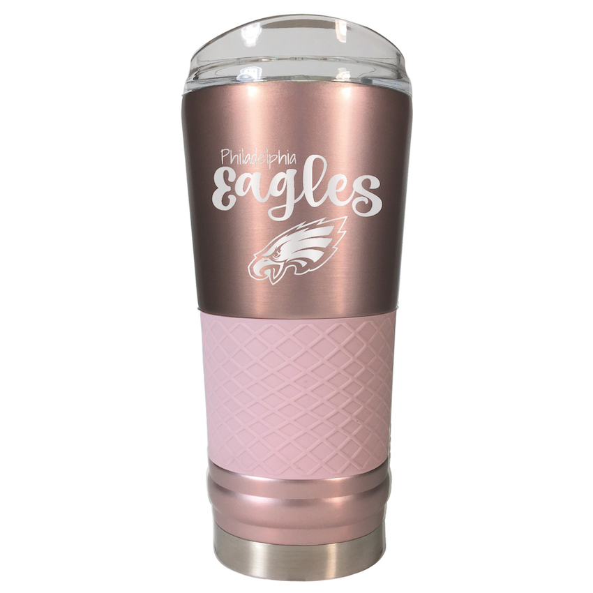 Philadelphia Eagles 24 oz Rose Gold Draft Travel Tumbler