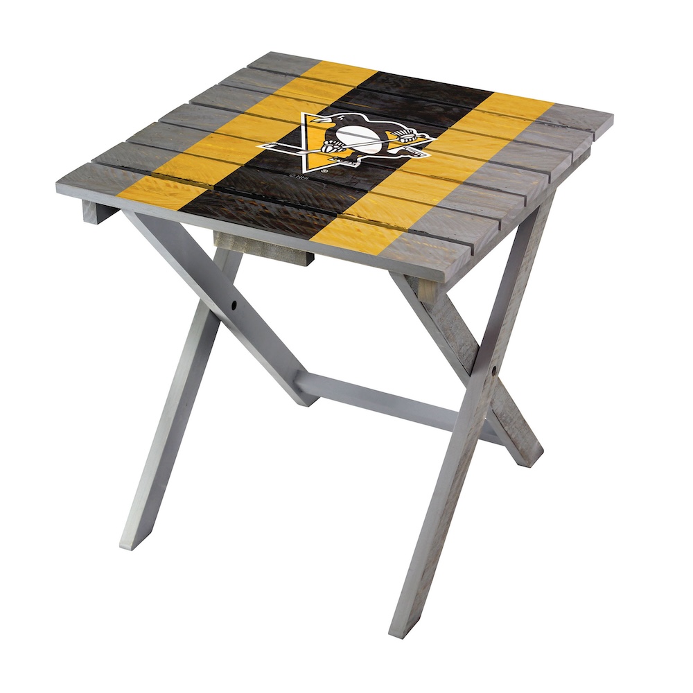 Pittsburgh Penguins Wooden Adirondack Folding Table