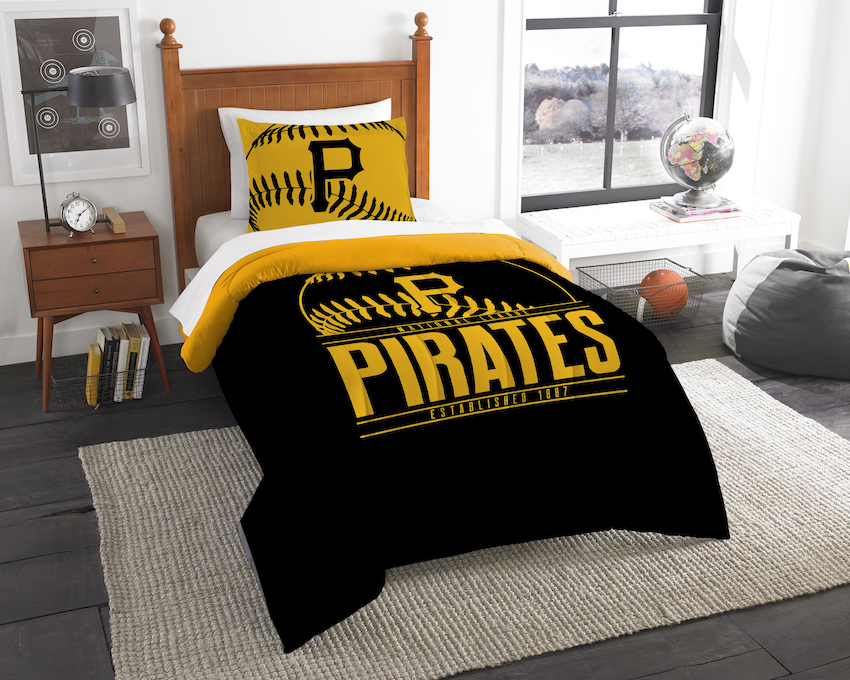 Pittsburgh Pirates Twin Comforter Set with Sham
