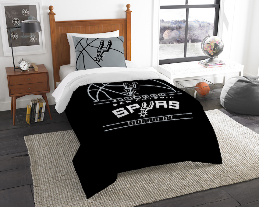 San Antonio Spurs Twin Comforter Set with Sham