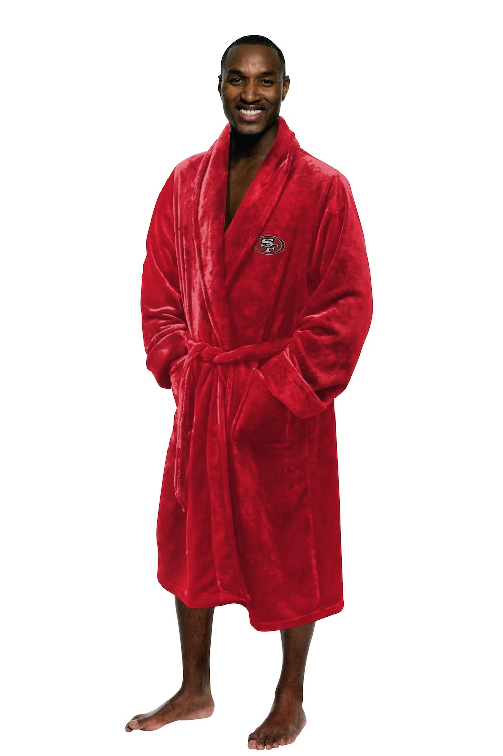 San Francisco 49ers Mens Silk Touch Bath Robe (L/XL) - Buy at KHC Sports