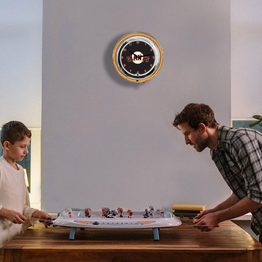 San Francisco Giants Chrome NEON Clock 18 inch