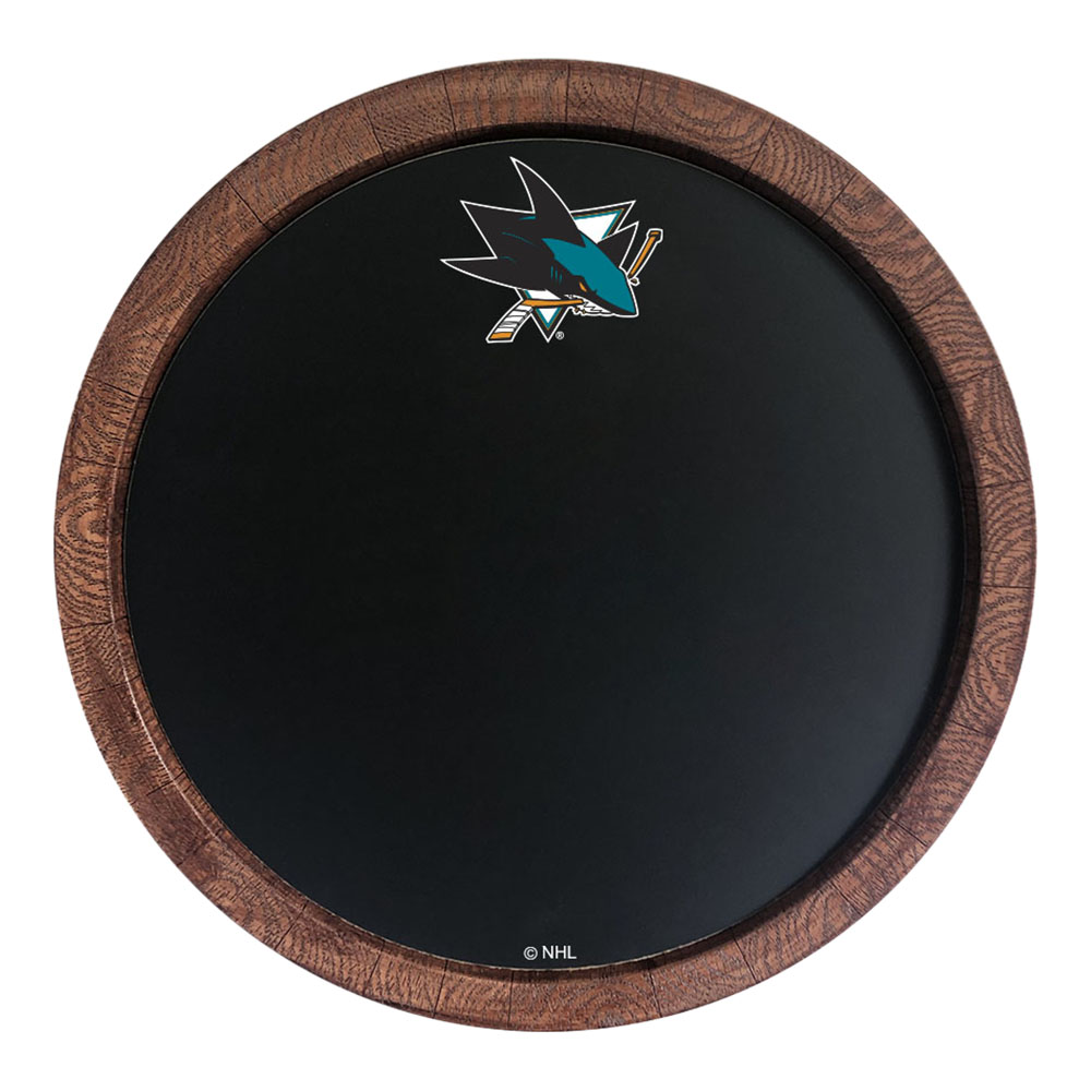 San Jose Sharks Chalkboard FAUX Barrel Top Sign