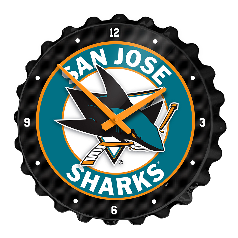 San Jose Sharks Bottle Cap Wall Clock