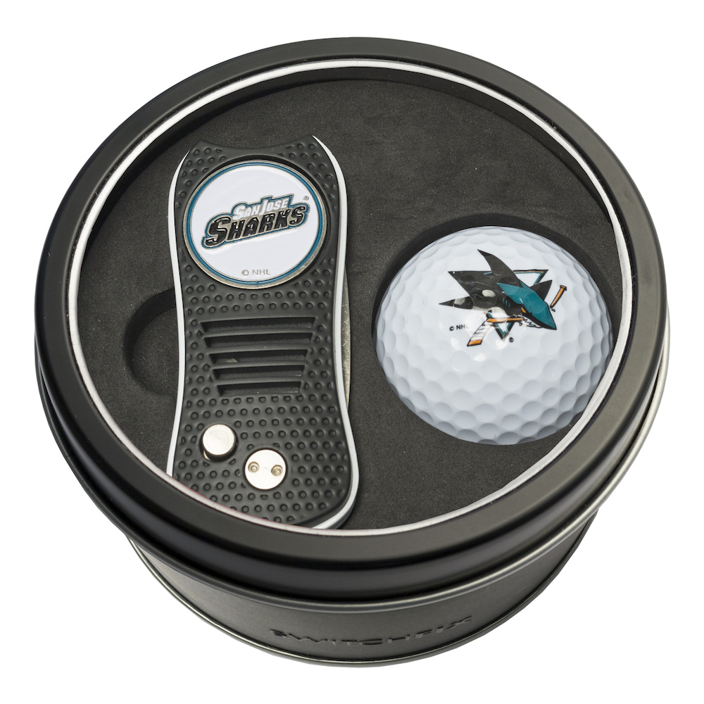 San Jose Sharks Switchblade Divot Tool and Golf Ball Gift Pack