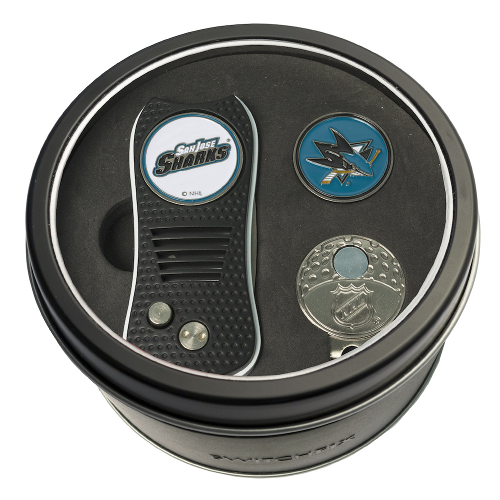 San Jose Sharks Switchblade Divot Tool Cap Clip and Ball Marker Gift Pack