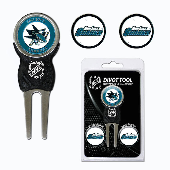 San Jose Sharks 3 Marker Signature Divot Tool Pack