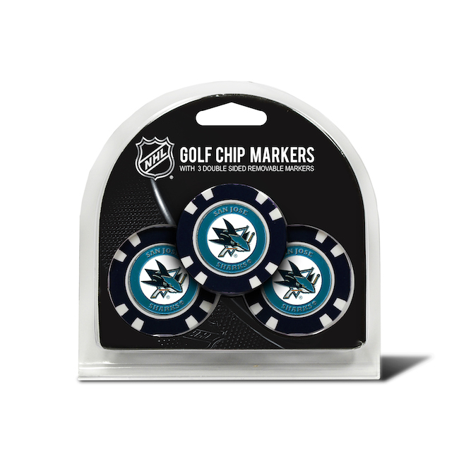 San Jose Sharks 3 Pack Golf Chips