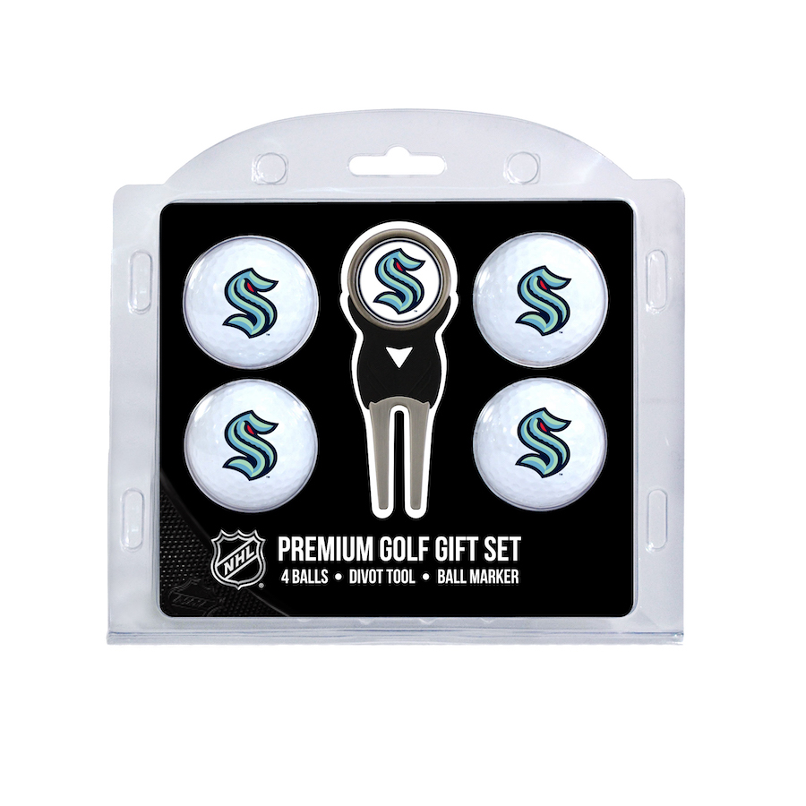 Seattle Kraken 4 Golf Ball and Divot Tool Set
