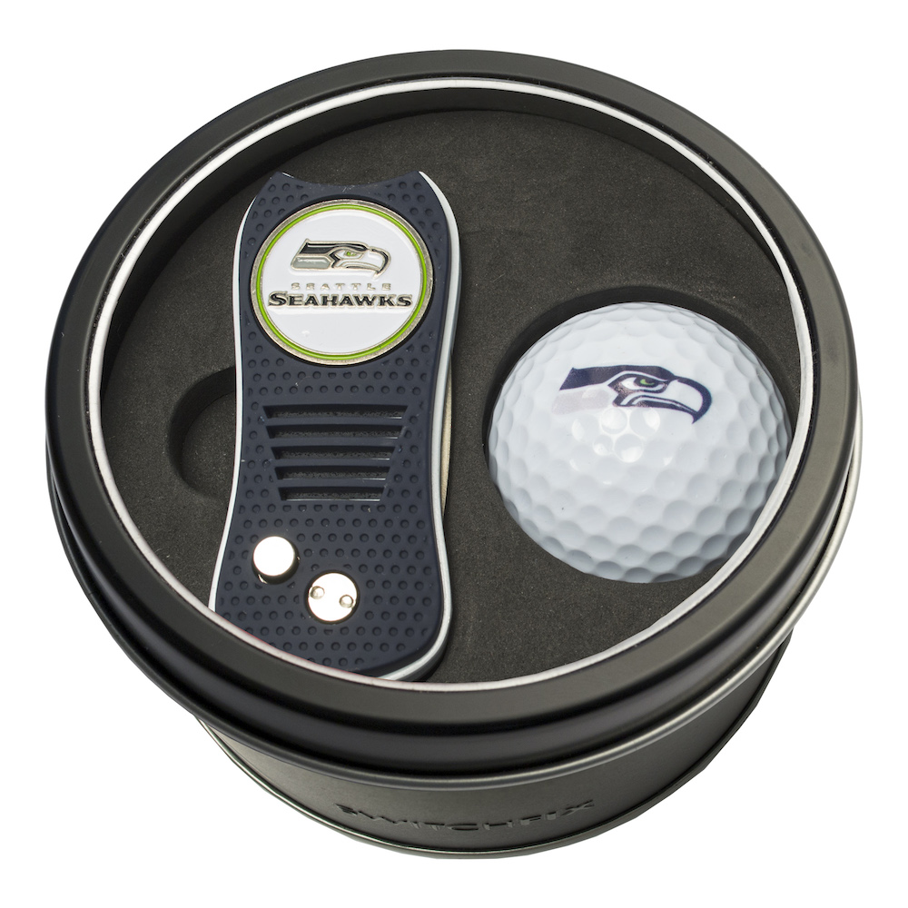 Seattle Seahawks Switchblade Divot Tool and Golf Ball Gift Pack