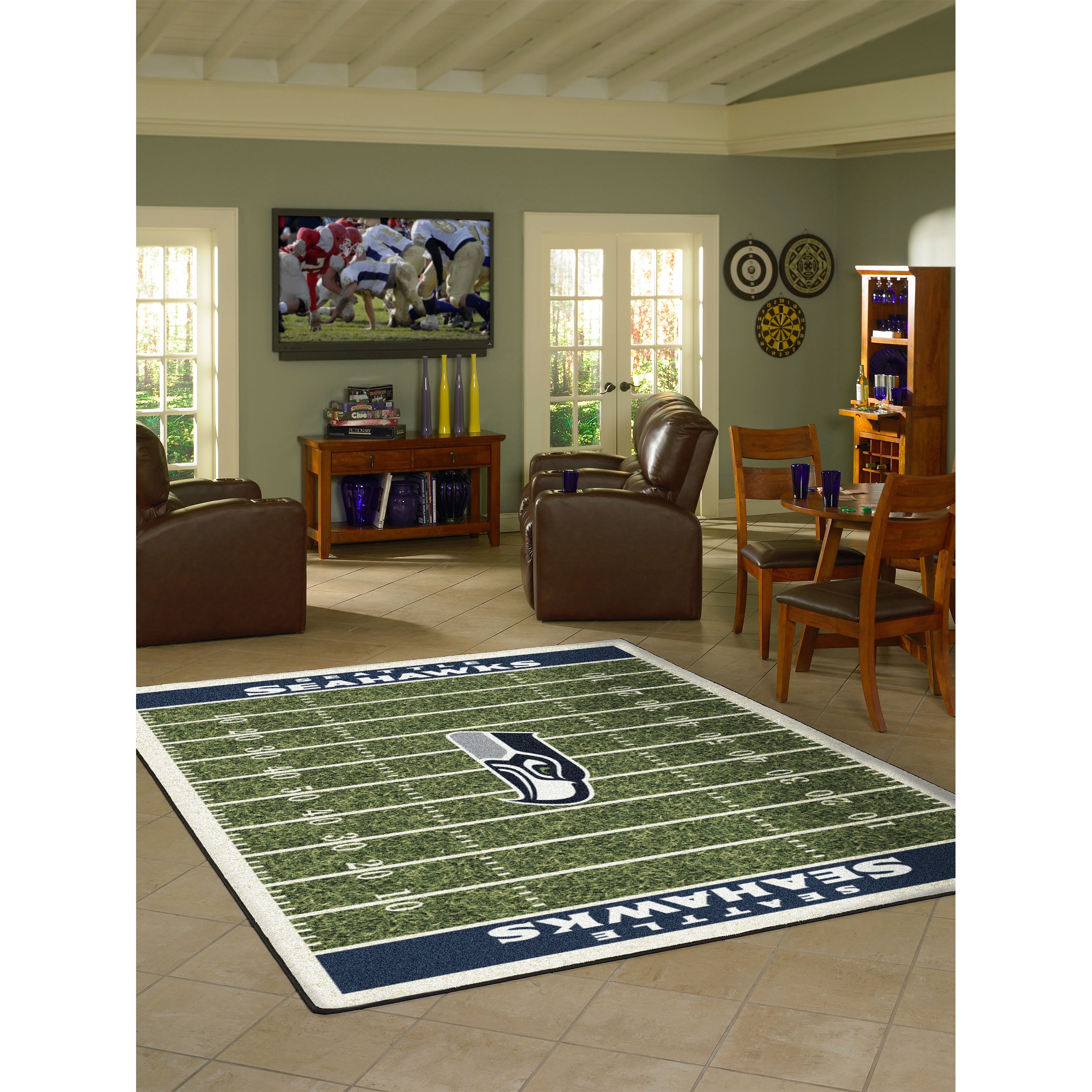 Seattle Seahawks 8 X 11 HOMEFIELD Rug