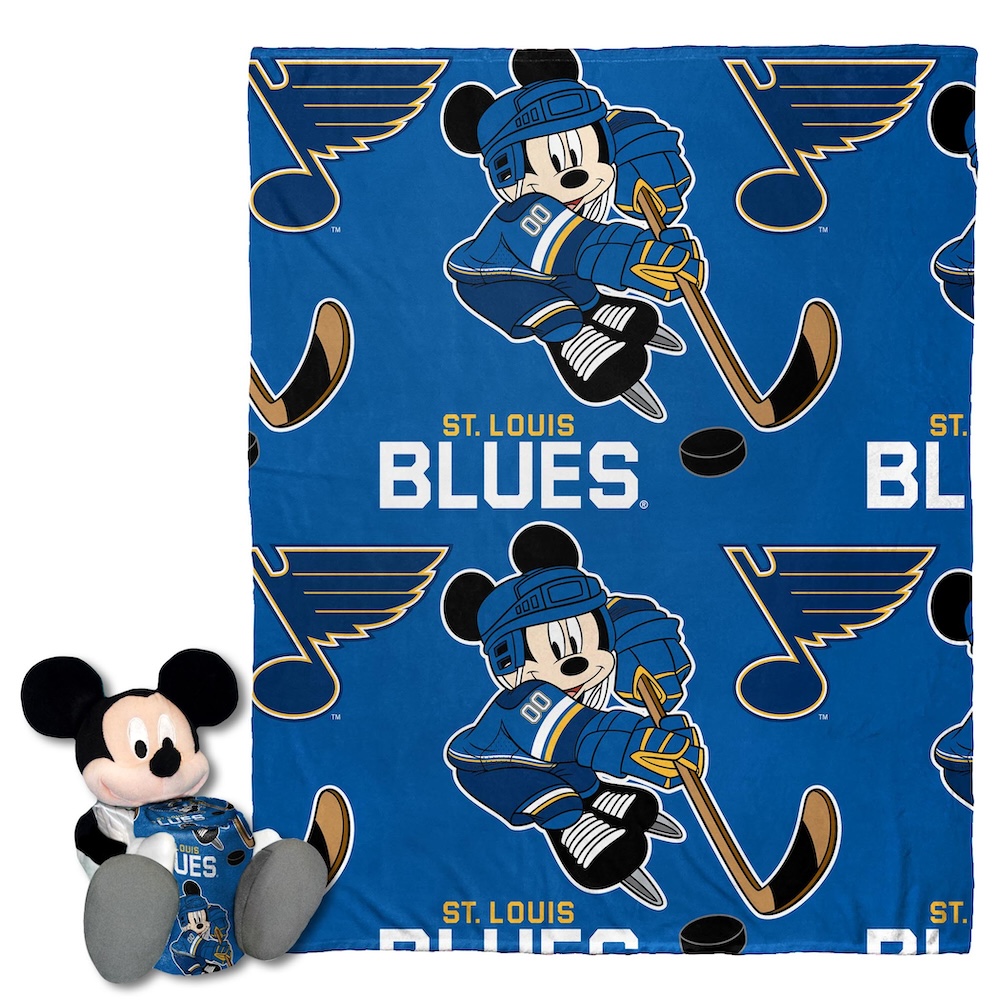 Northwest x Disney St. Louis Blues Mickey Hugger Pillow & Silk Touch Throw Set