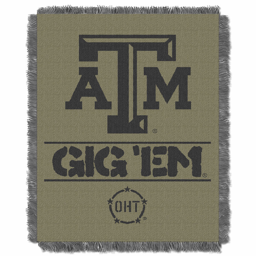 Texas A&M Aggies OHT Rank Jacquard Throw Blanket