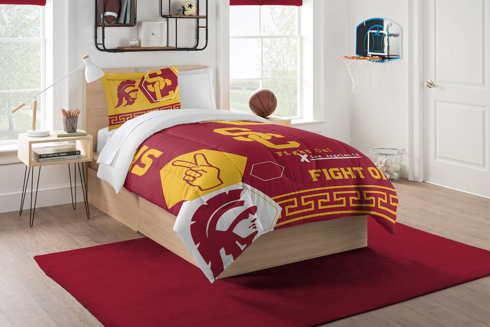 USC Trojans Twin Comforter Set with Sham