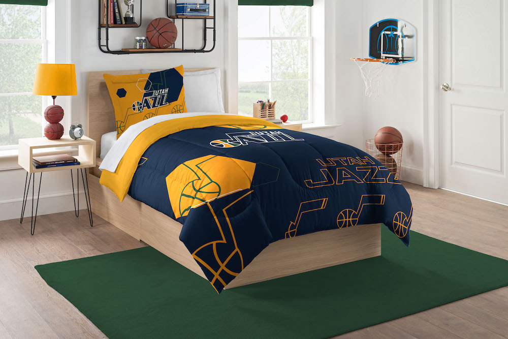 Utah Jazz Twin Comforter Set with Sham