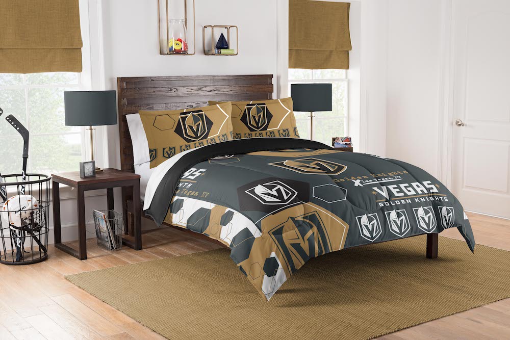 Vegas Golden Knights QUEEN/FULL size Comforter and 2 Shams