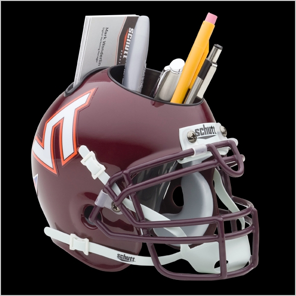 Schutt NCAA Virginia Tech Hokies Football Helmet Desk Caddy 