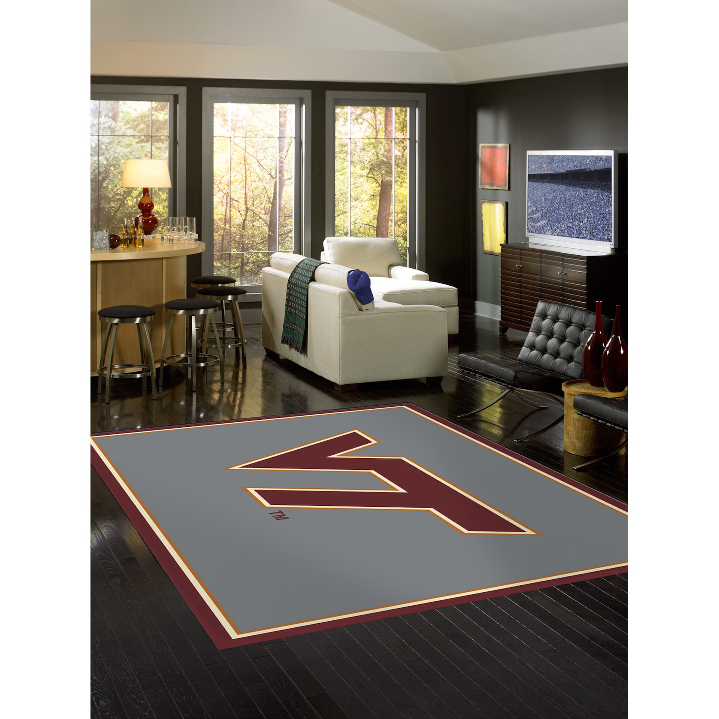 Virginia Tech Hokies 8 X 11 SPIRIT Rug