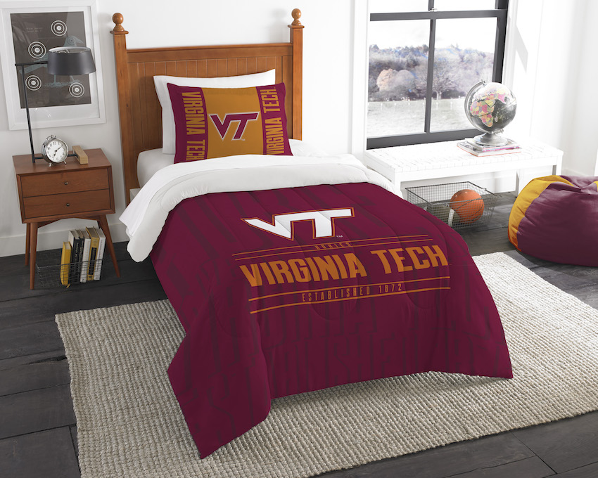 Virginia Tech Hokies Twin Comforter Set with Sham
