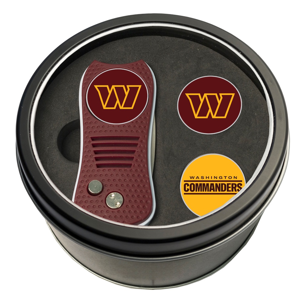 Washington Commanders Switchblade Divot Tool and 2 Ball Marker Gift Pack