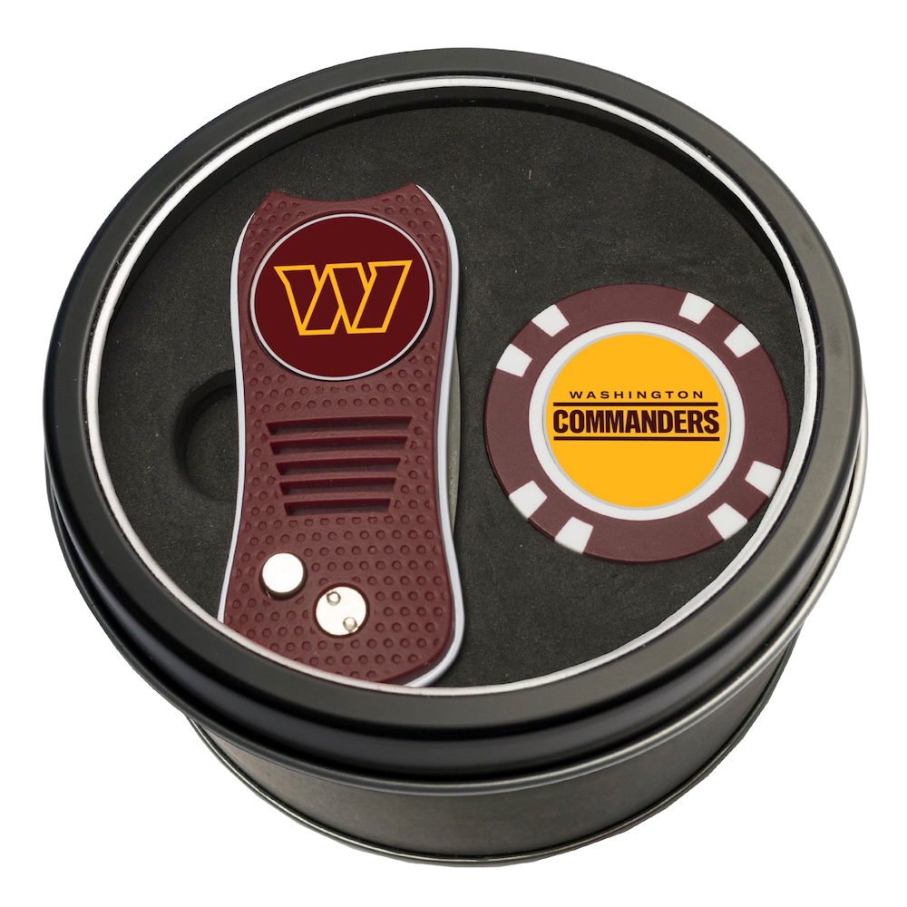 Washington Commanders Switchblade Divot Tool and Golf Chip Gift Pack