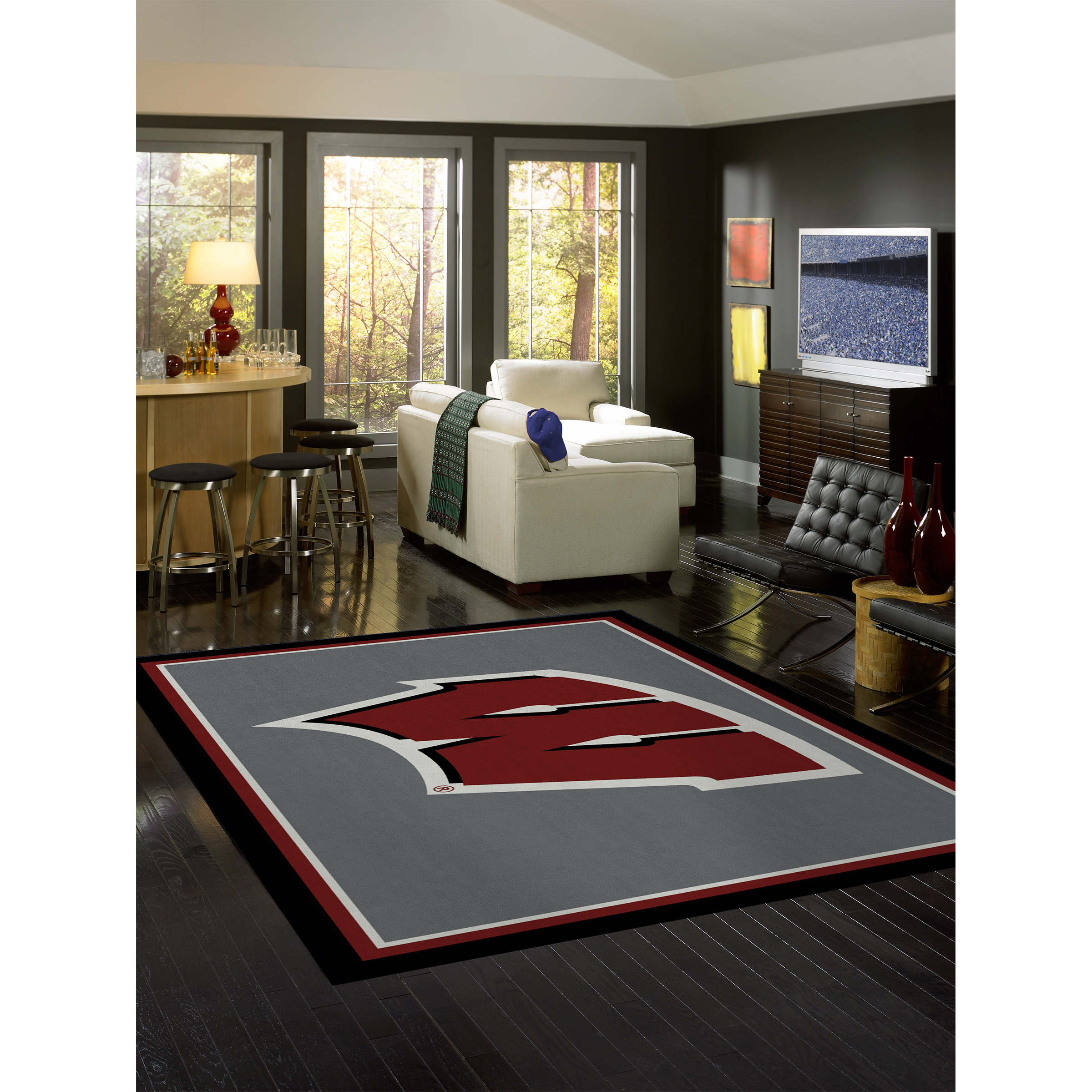 Wisconsin Badgers 8 X 11 SPIRIT Rug
