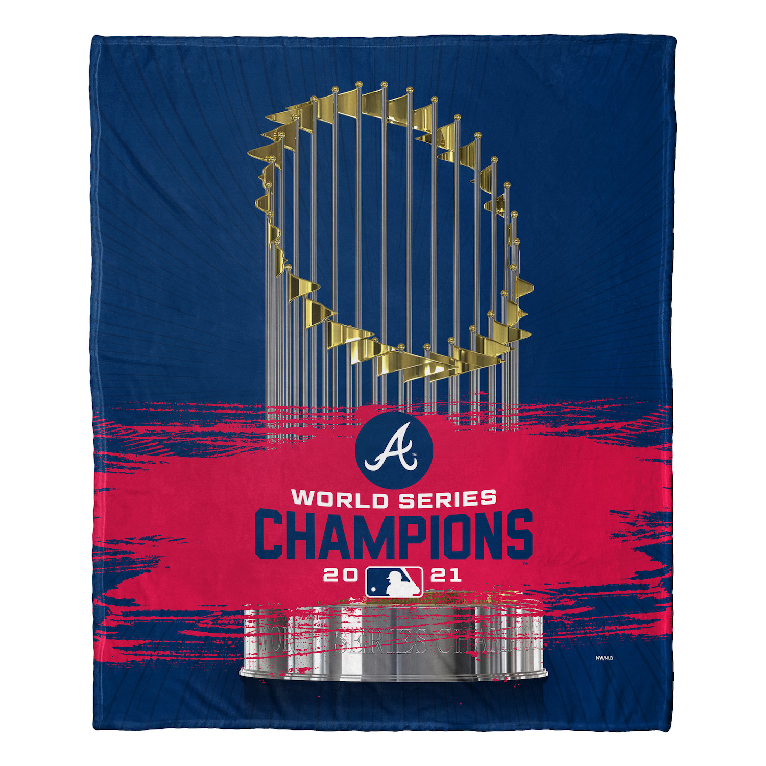 2021 Atlanta Braves MLB World Series Champions Silk Touch Throw Blanket - 50 x 60