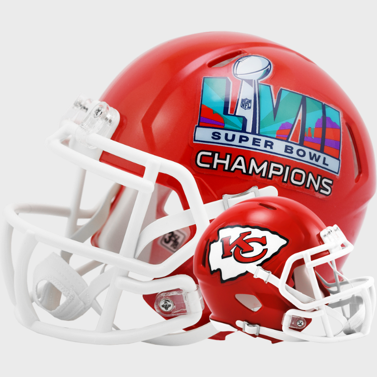 Kansas City Chiefs SUPER BOWL 57 CHAMPIONS Mini SPEED Helmet by Riddell