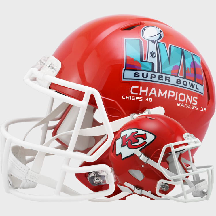Kansas City Chiefs SUPER BOWL 56 CHAMPIONS SPEED Revolution Authentic Football Helmet