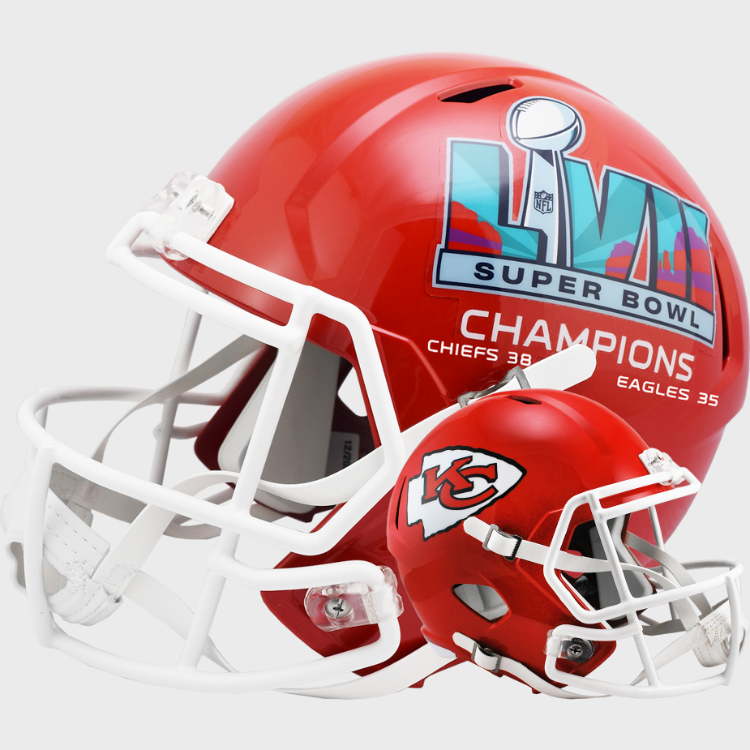 Kansas City Chiefs SUPER BOWL 57 CHAMPIONS SPEED Replica Football Helmet