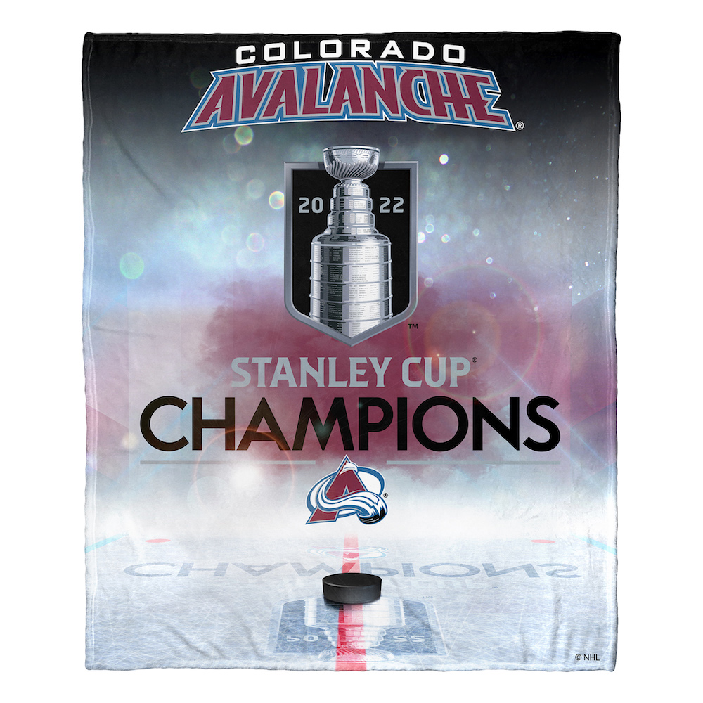 2022 Colorado Avalanche NHL Stanley Cup Champions Silk Touch Throw Blanket 50 x 60