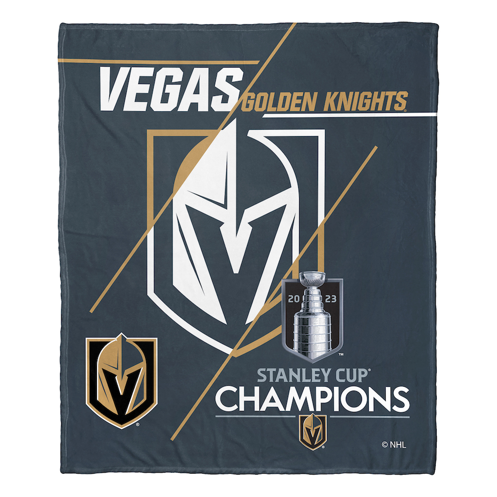 2023 Vegas Golden Knights NHL Stanley Cup Champions Silk Touch Throw Blanket 50 x 60