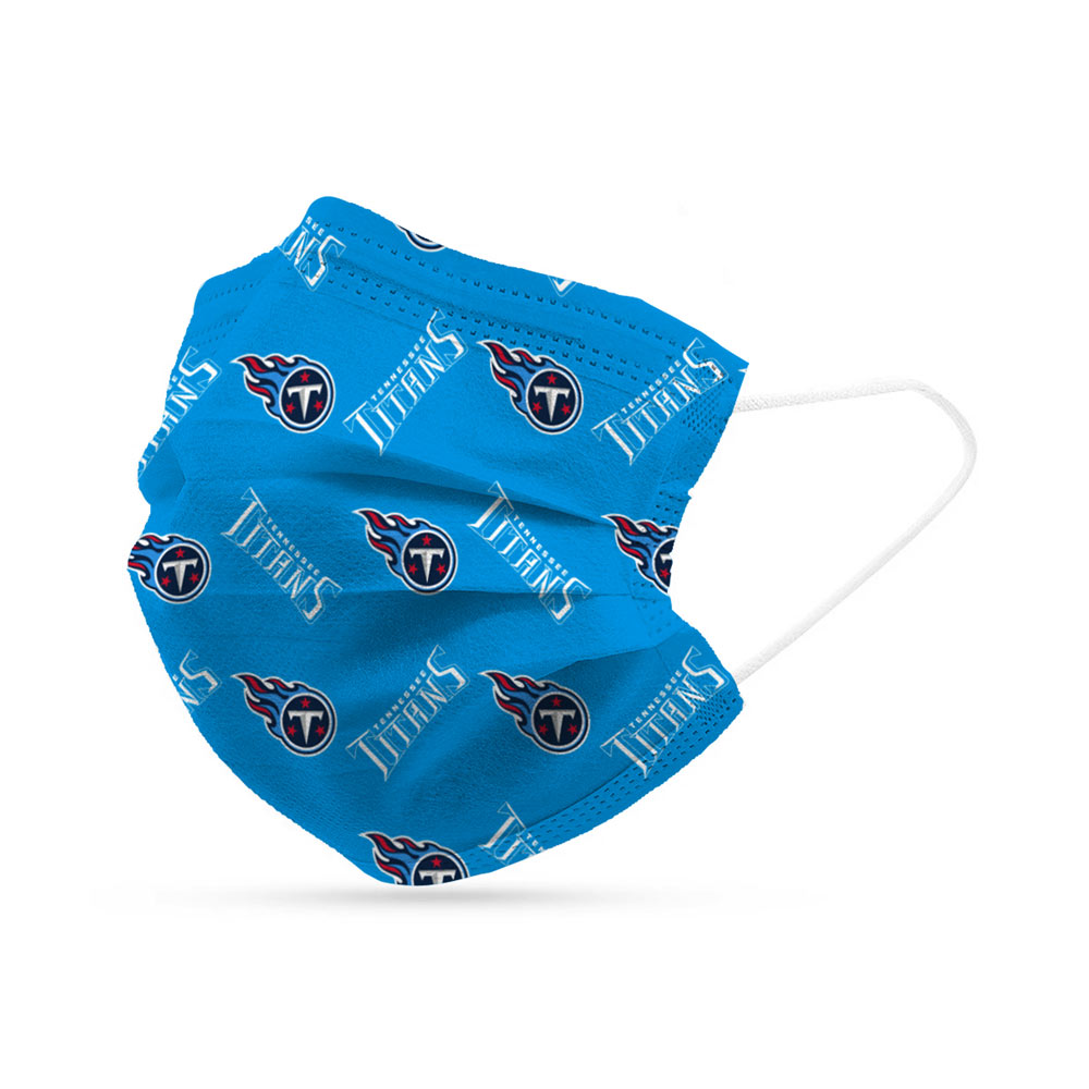 Tennessee Titans Disposable Face Covering Masks (pk of 6)