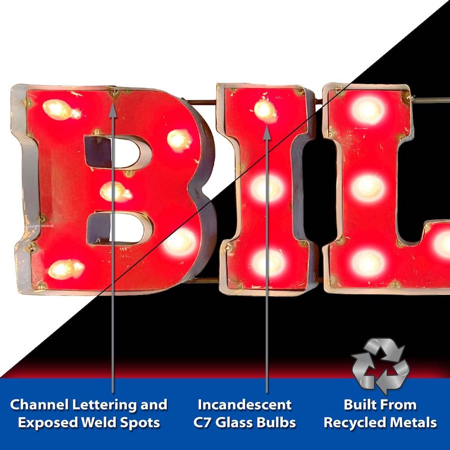 Buffalo Bills Recycled Metal Light Sign