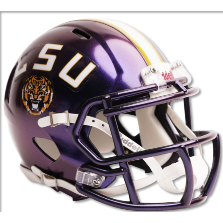 LSU Tigers SPEED Revolution Authentic Football Helmet - PURPLE