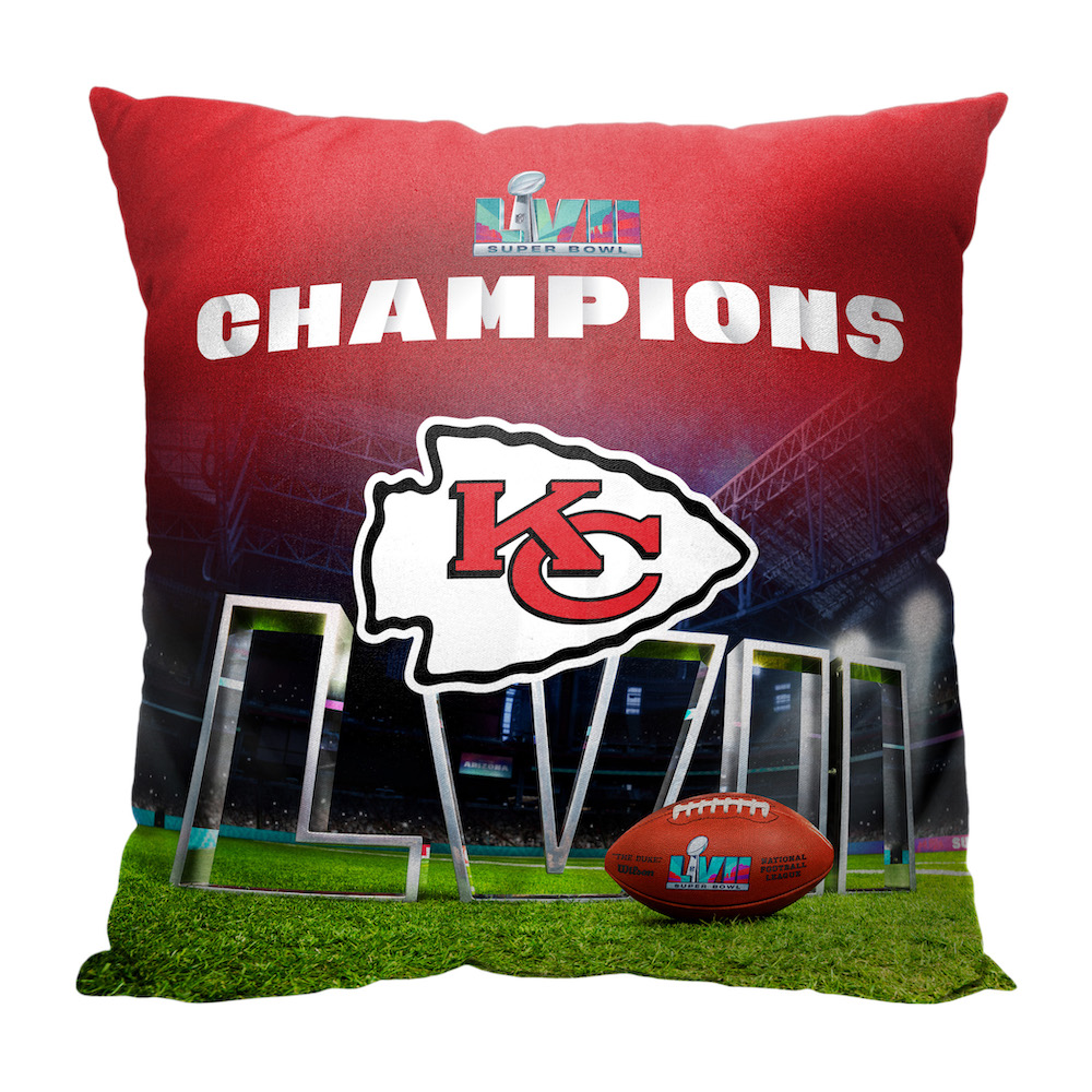 2023 Kansas City Chiefs Super Bowl 57 Champions Printed Throw Pillow 18 x 18