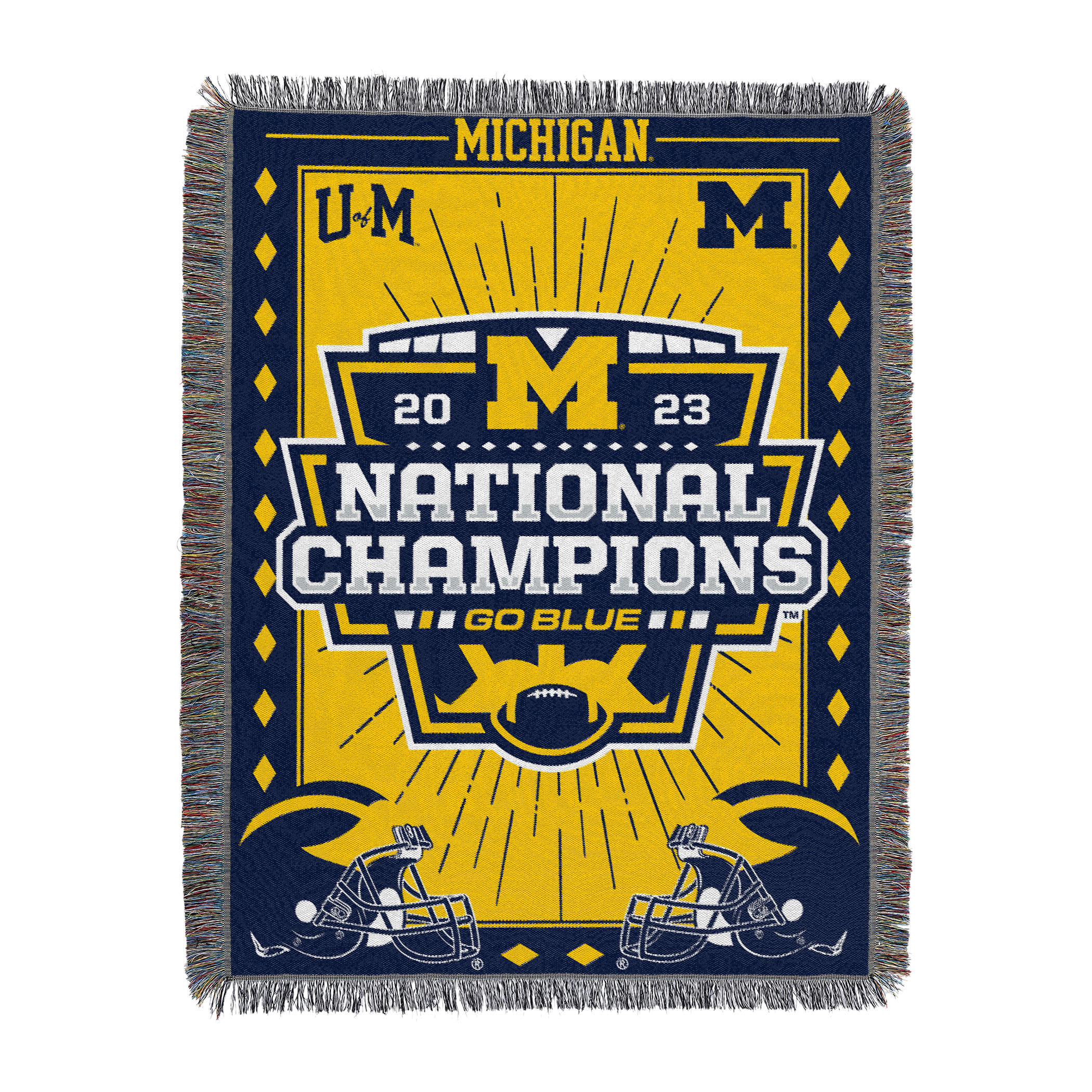 2023 Michigan Wolverines College Football Champions Tapestry