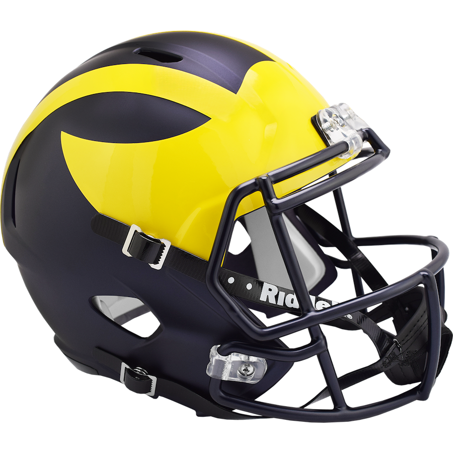 Riddell Michigan Wolverines Revolution Speed Full-Size Replica Football Helmet Riddell Michigan Wolverines Revolution Speed Full-Size Replica Football Helmet
