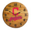 Cleveland Indians Oak Barrel Clock