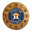 Houston Astros Oak Barrel Clock