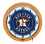 Houston Astros Chrome NEON Clock 18 inch