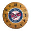 Minnesota Twins Oak Barrel Clock