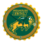 North Dakota State Bison Bottle Cap Wall Clock